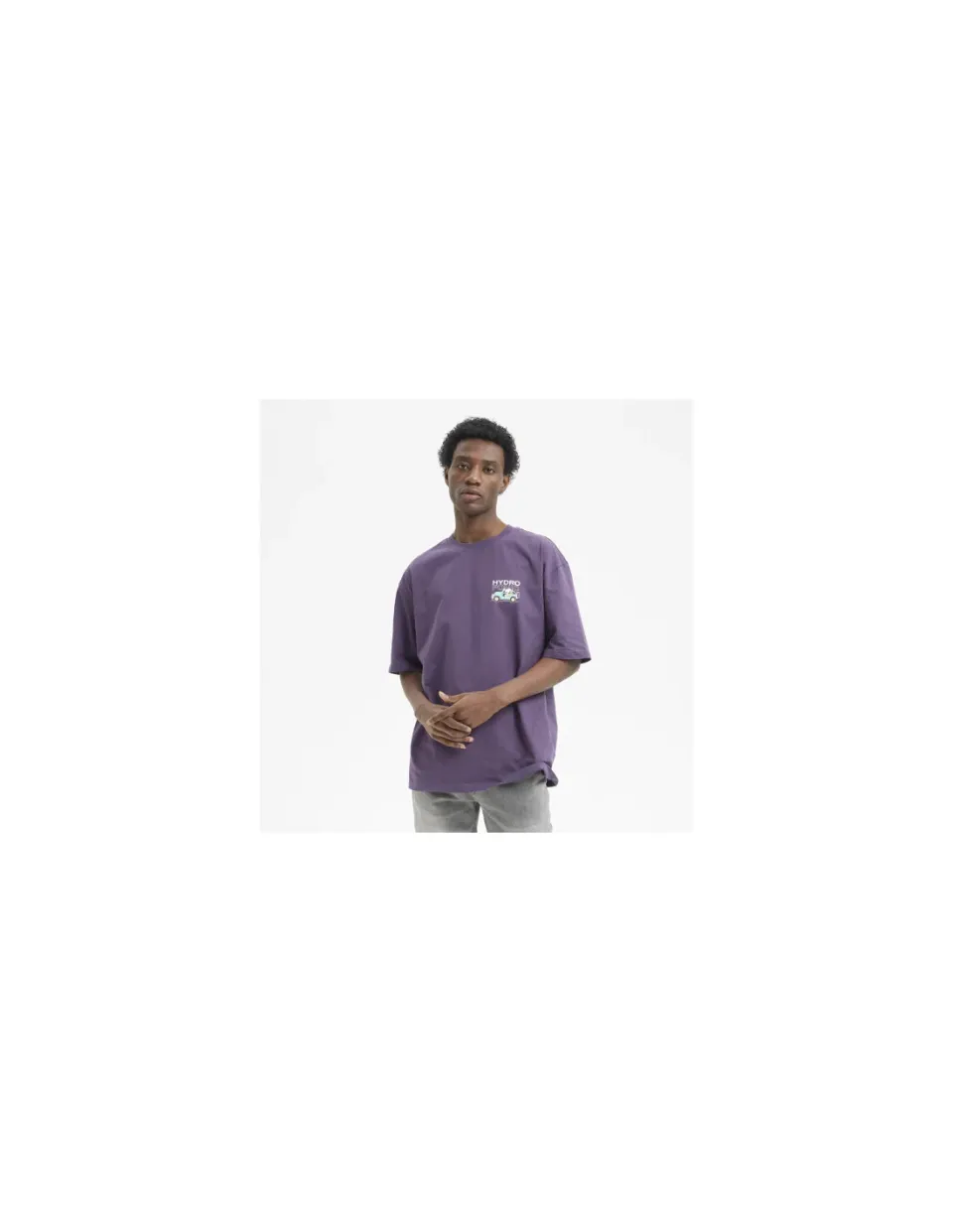 Hydroponic Roadster tricou bumbac mov închis lejer