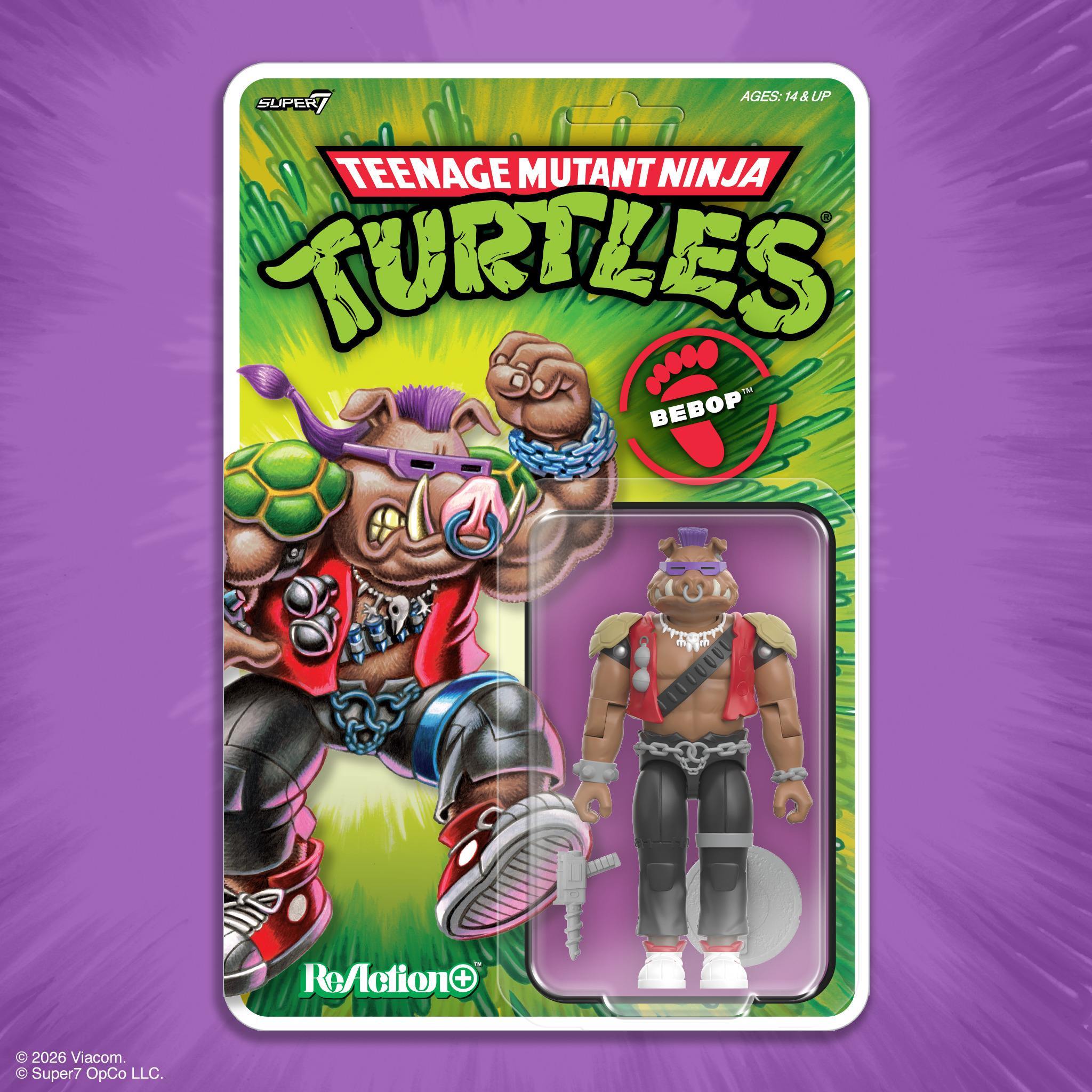 Super7 TMNT ReAction+ Wave 02 Bebop figurina mistret 10cm