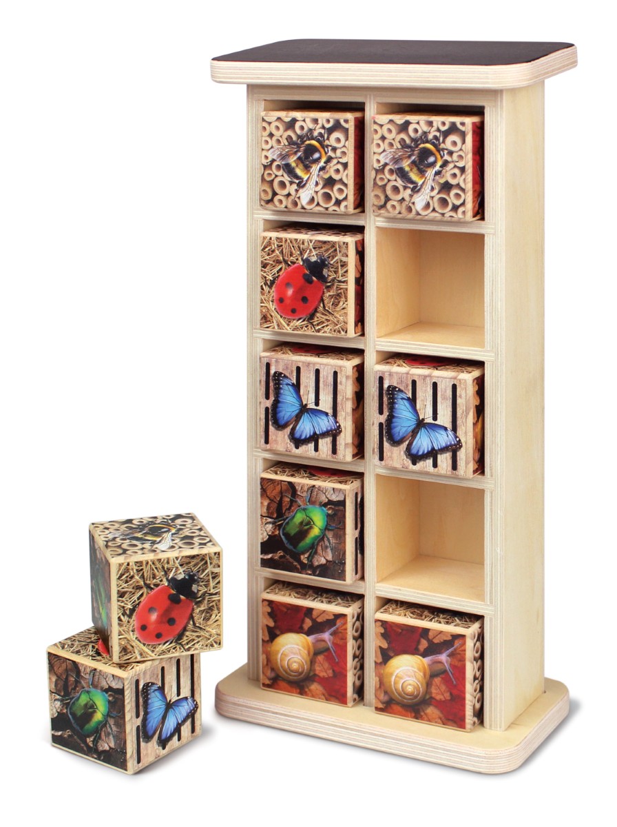 Yellow Door Bug Hotel 10-Frame joc numarat lemn