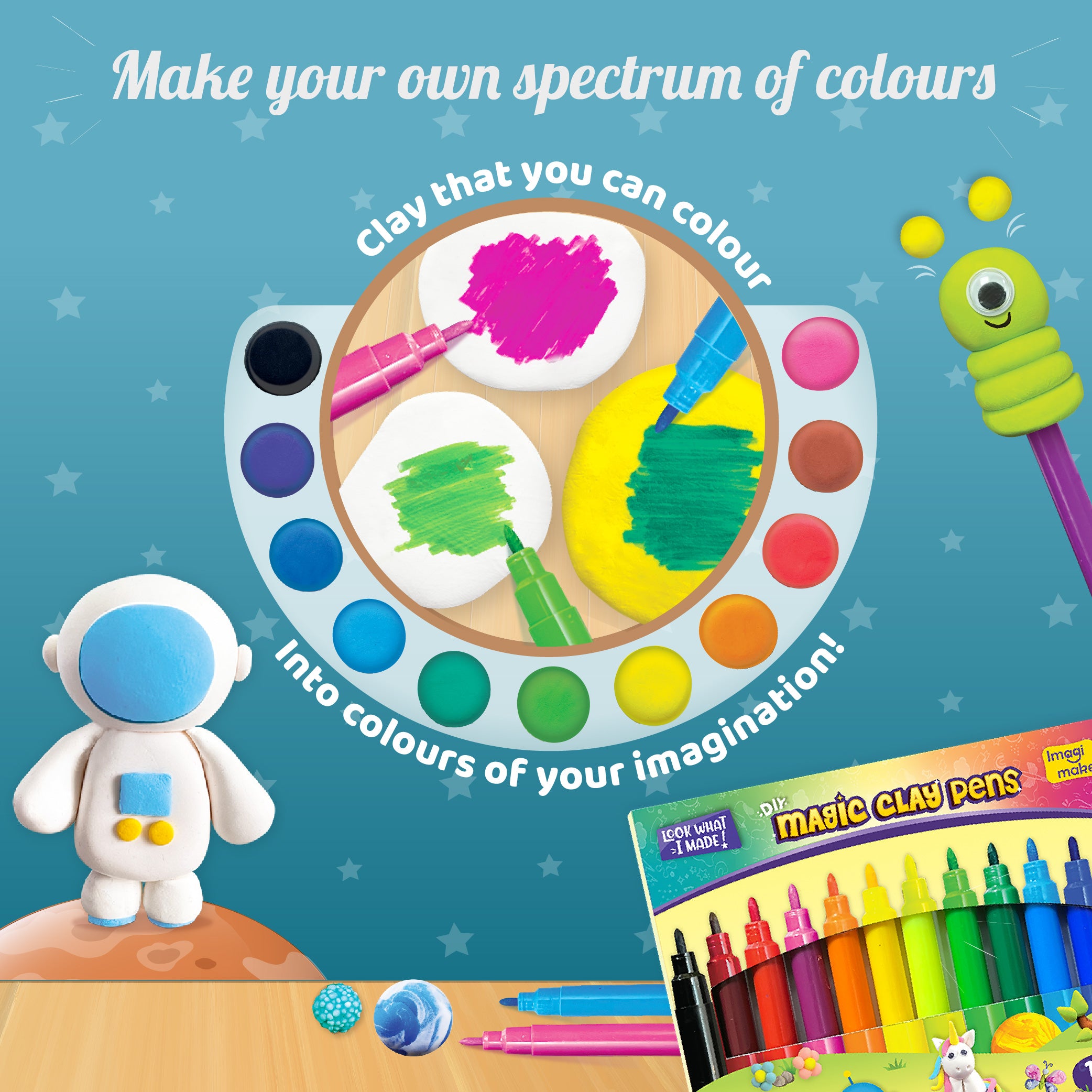 Imagimake Magic Clay Space plastilină copii spațiu