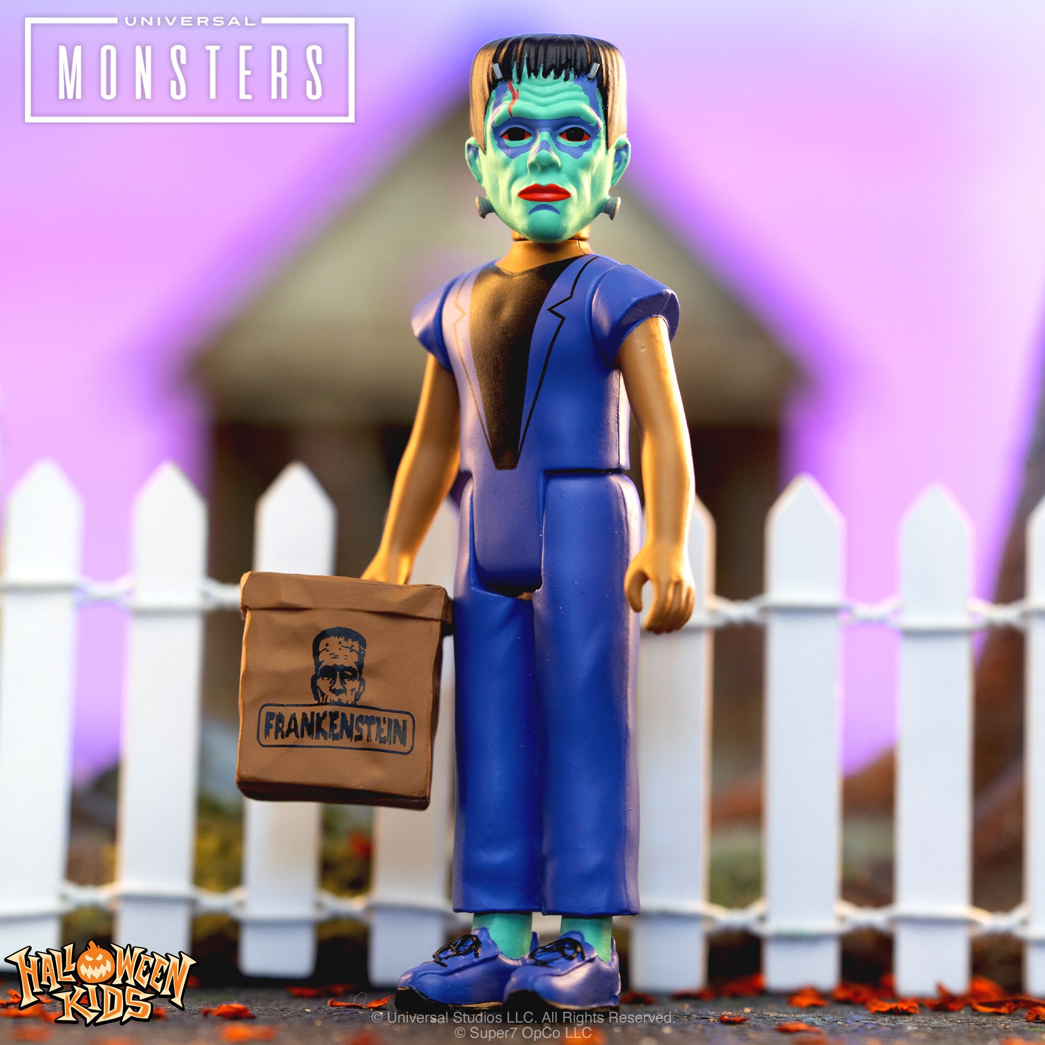 Super7 Halloween Kids Frankenstein figurina 9,5 cm costum