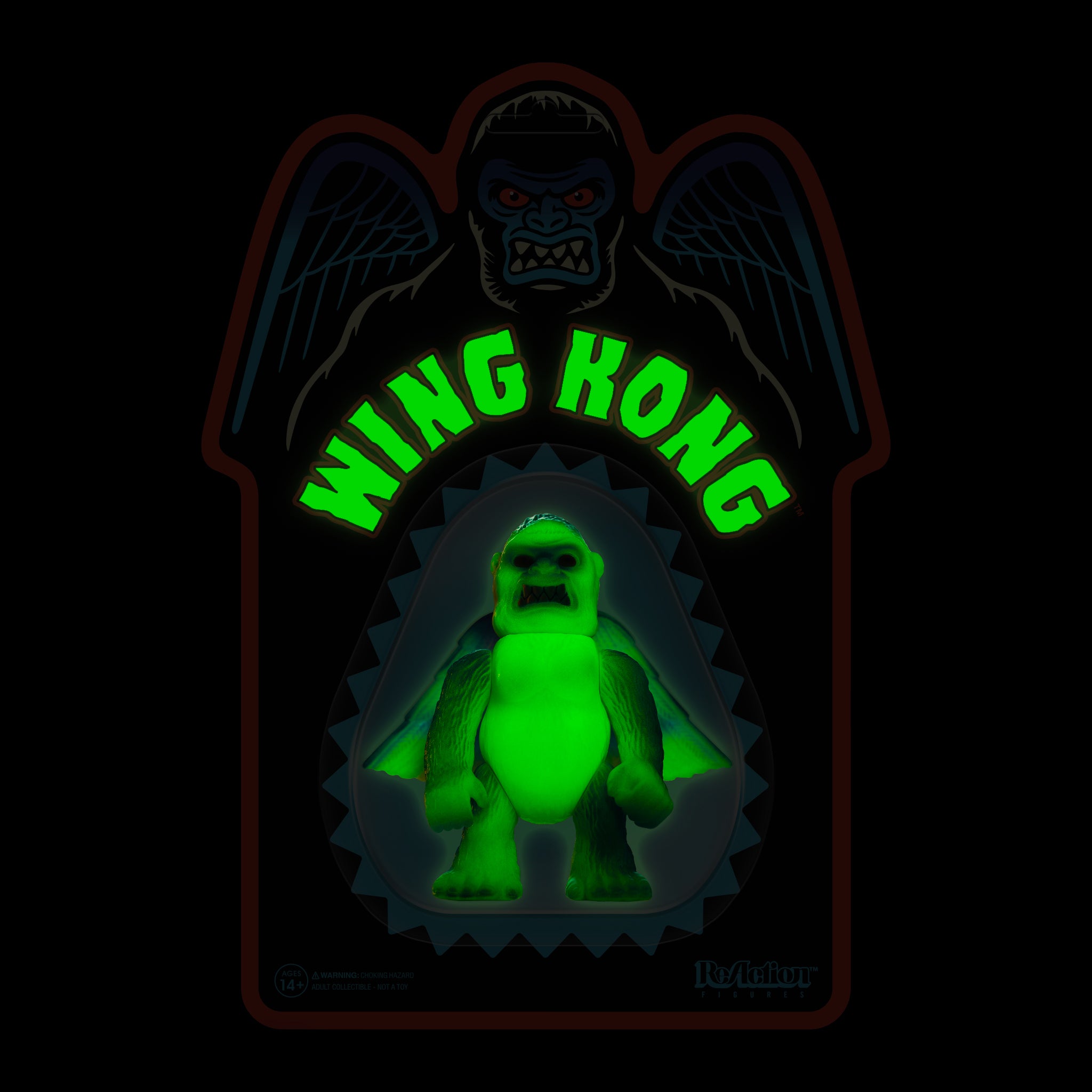 Super7 ReAction Wing Kong Monster Glow figurină fosforescentă