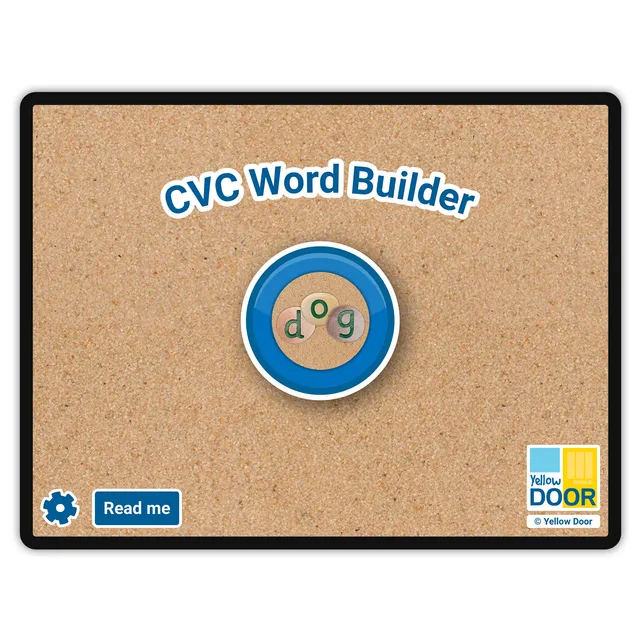 Yellow Door CVC Word Builder aplicatie cuvinte copii