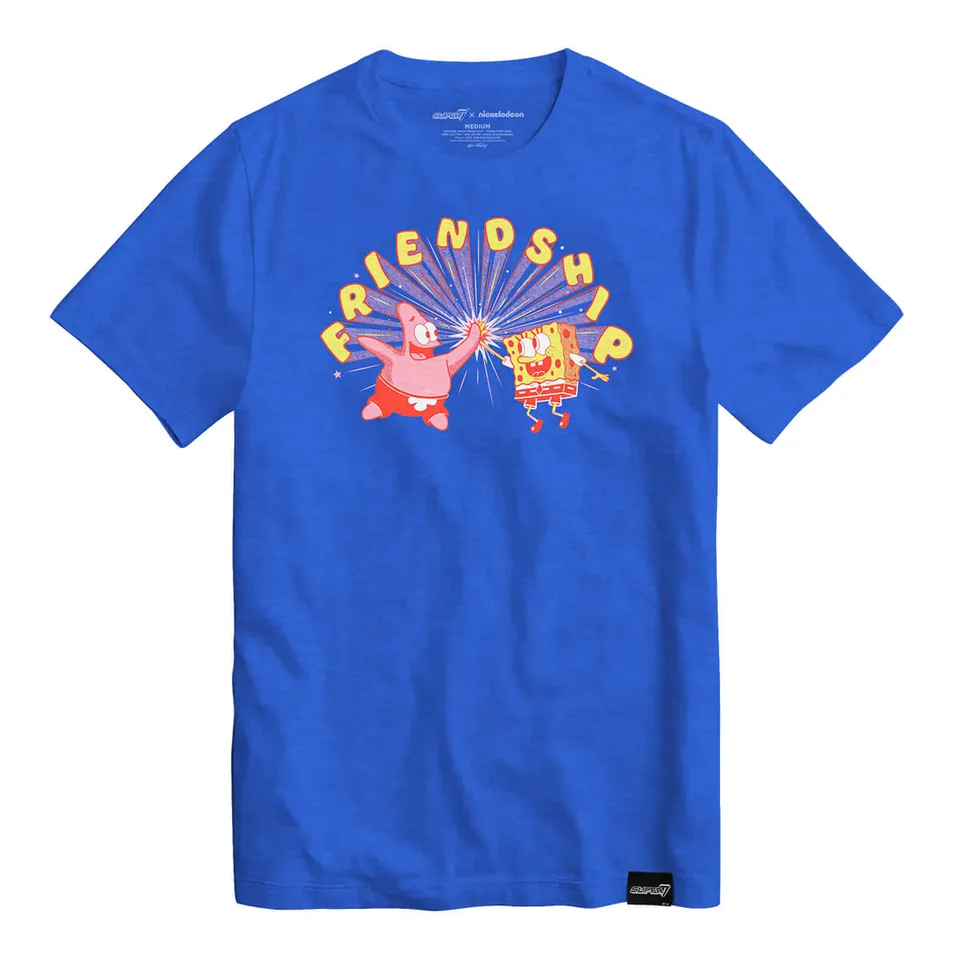 Super7 SpongeBob BFFs tricou albastru bumbac