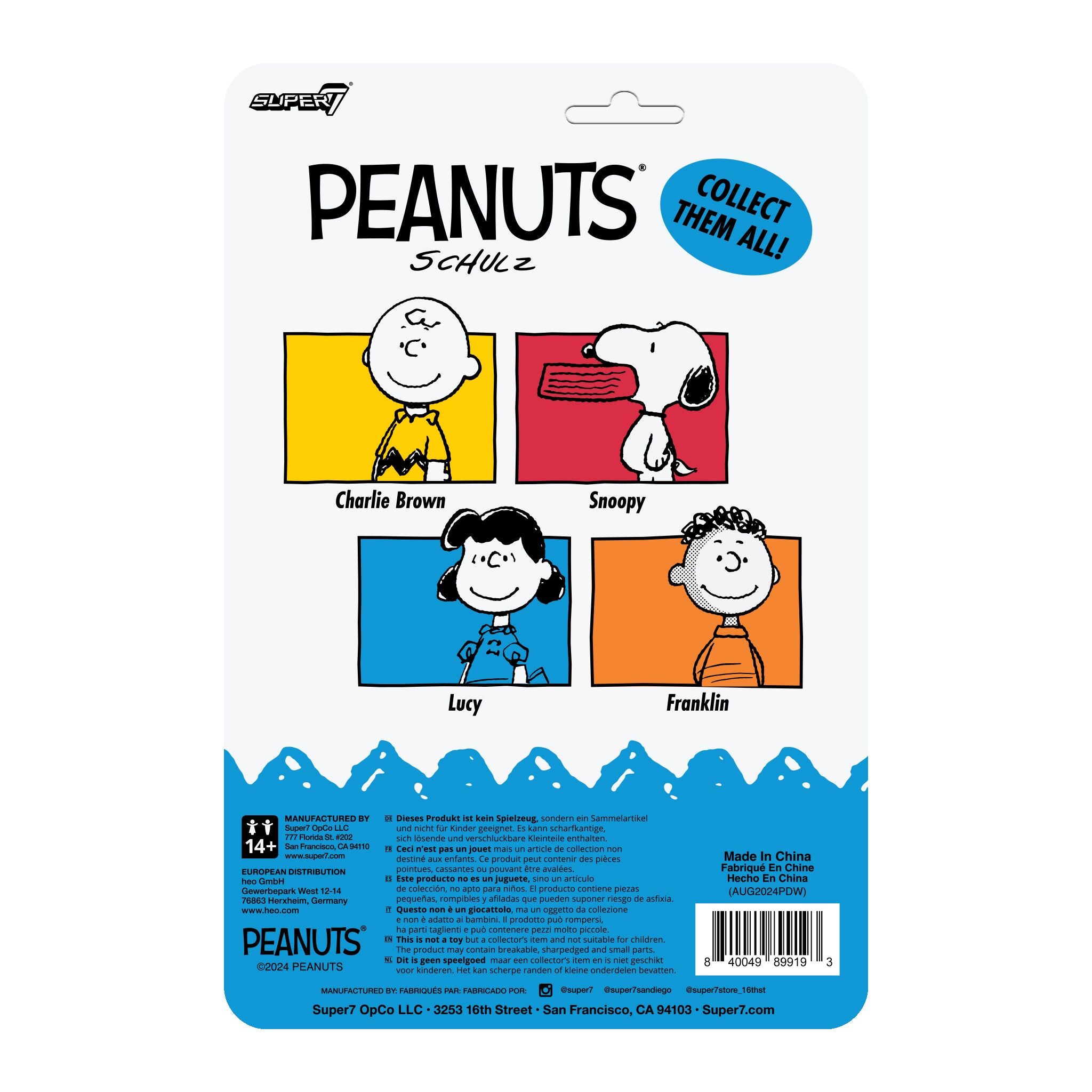 Super7 Peanuts ReAction Lucy figurina benzi desenate
