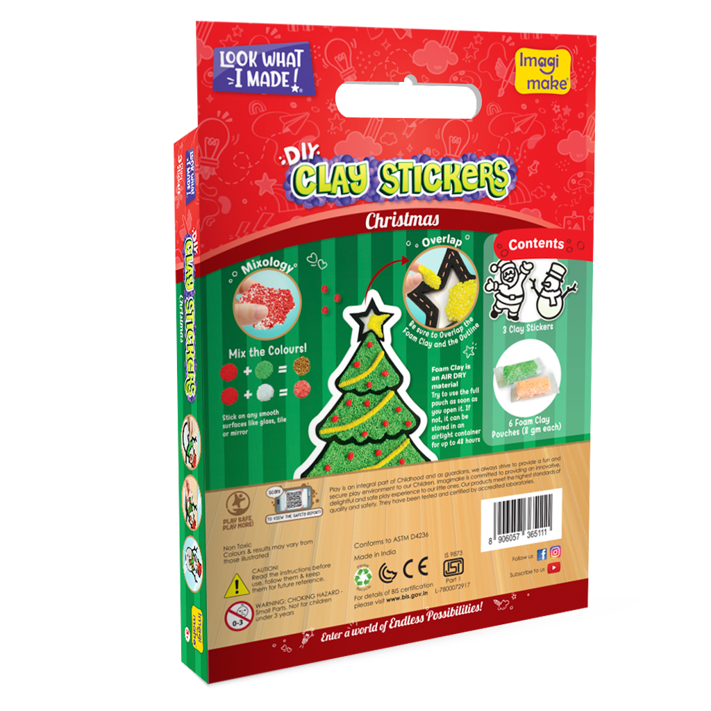 Imagimake Clay Stickers set Craciun 3 modele