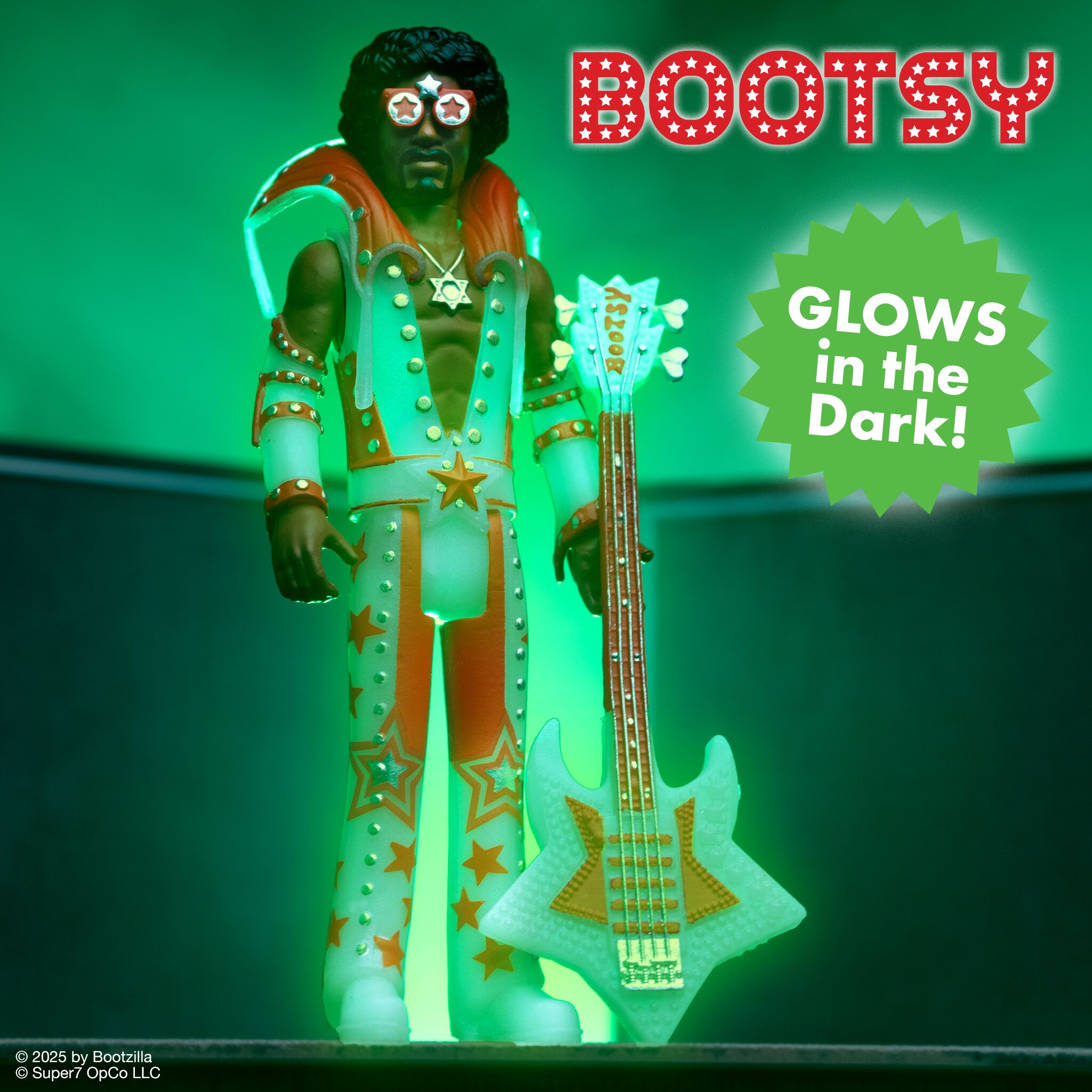 Super7 Bootsy Collins ReAction Wave 03 figura glow 3,75