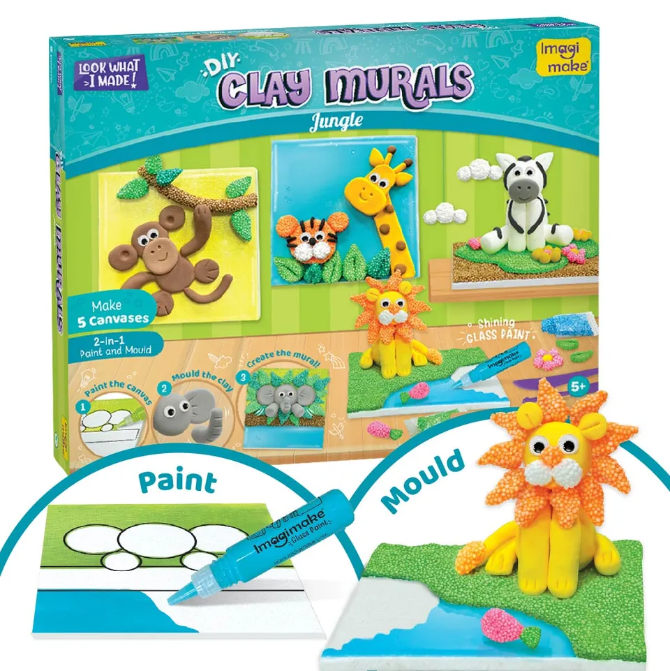 Imagimake Clay Murals Jungle set modelaj 5 panze 5 ani+