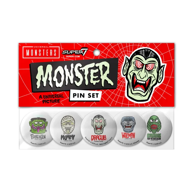 Super7 Universal Monsters insigne set 5 FreakyFaces