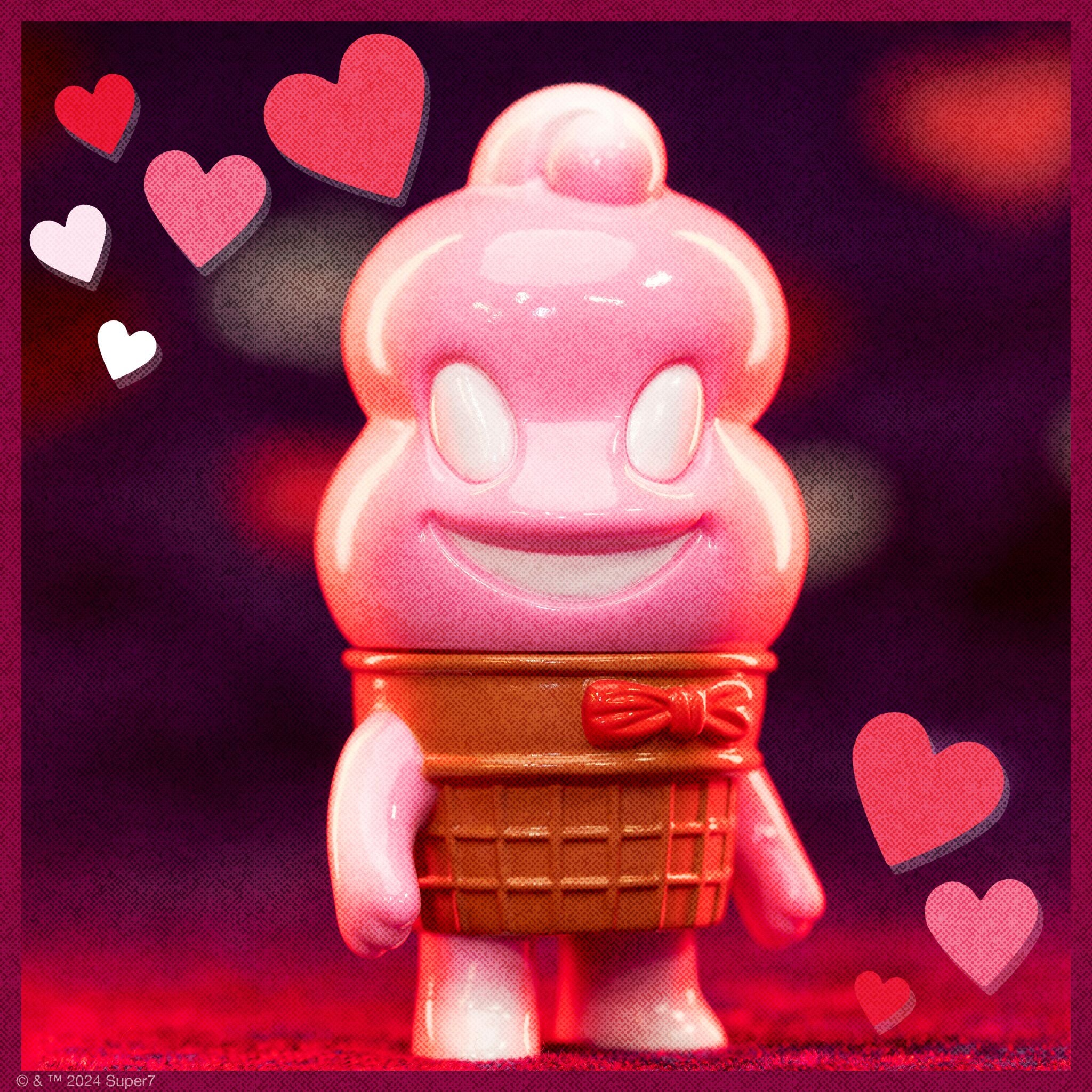 Super7 Kandy Kaiju Carlton Strawberry figurină vinil 3 inch