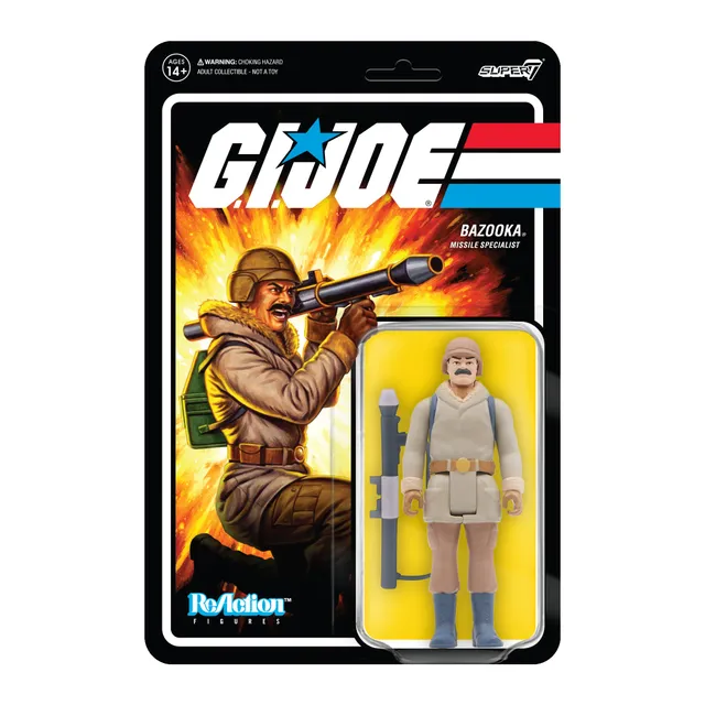 Super7 ReAction Wave 2 G.I. Joe Bazooka figurina arctic