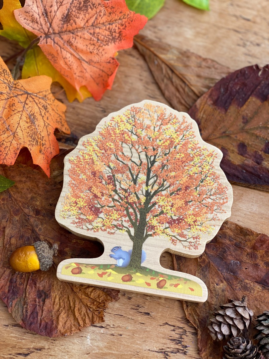Yellow Door Four Seasons Trees set lemn 8 copaci 12 luni+