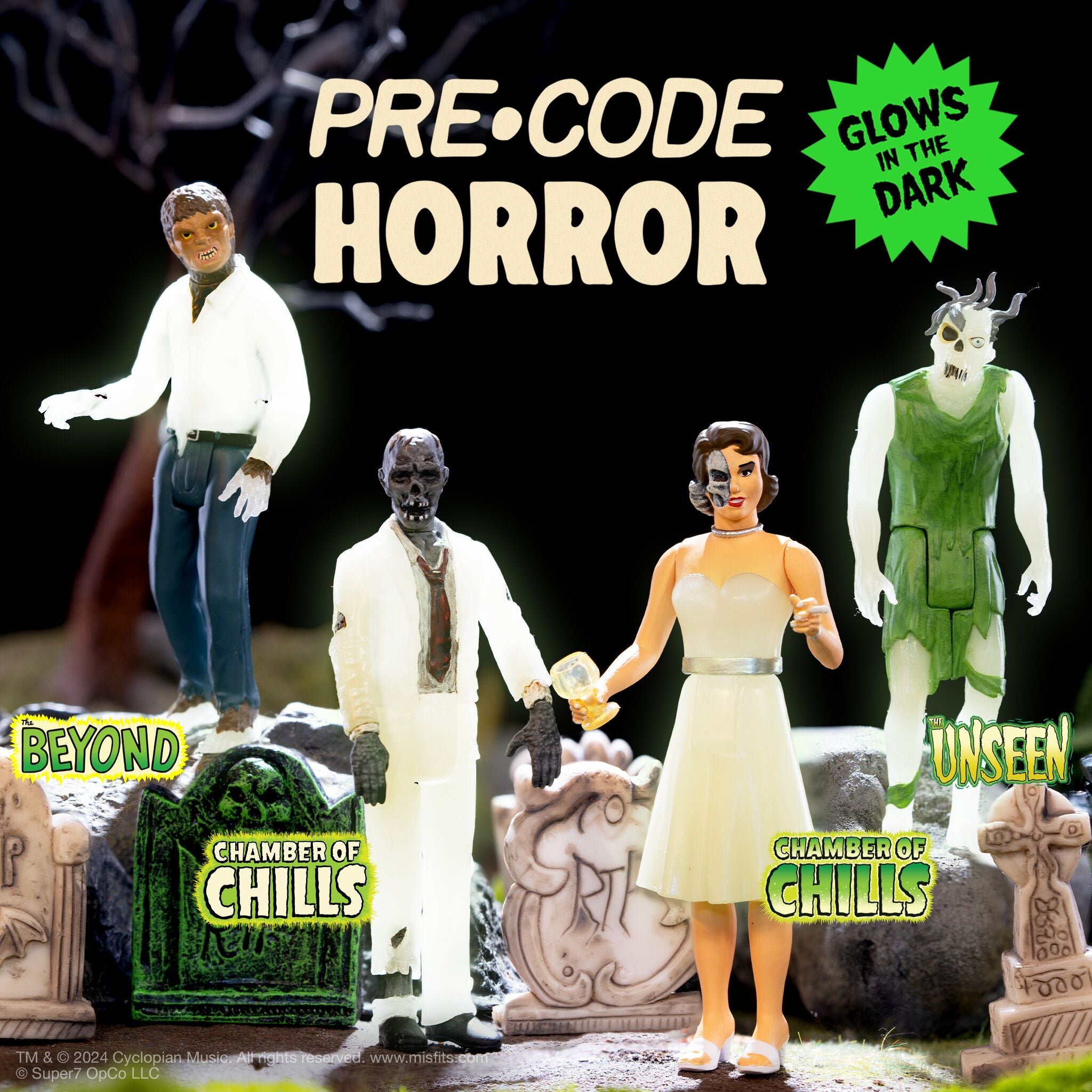 Super7 Pre-Code Dead Darling figurina Glow fosforescenta