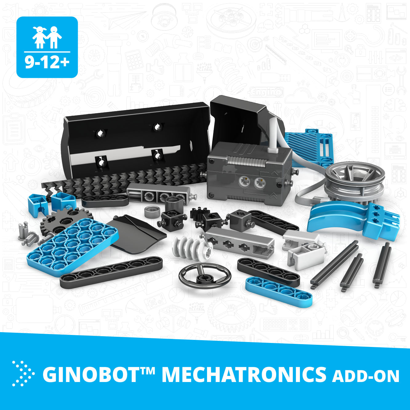 Engino GinoBot Mechatronics Add-on Kit Robotică