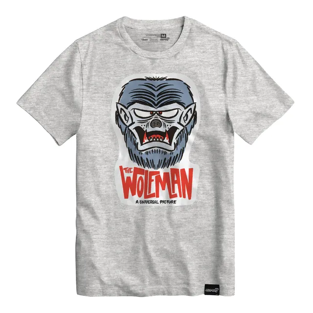 Super7 FreakyFaces Wolf Man tricou gri heather SM-3X