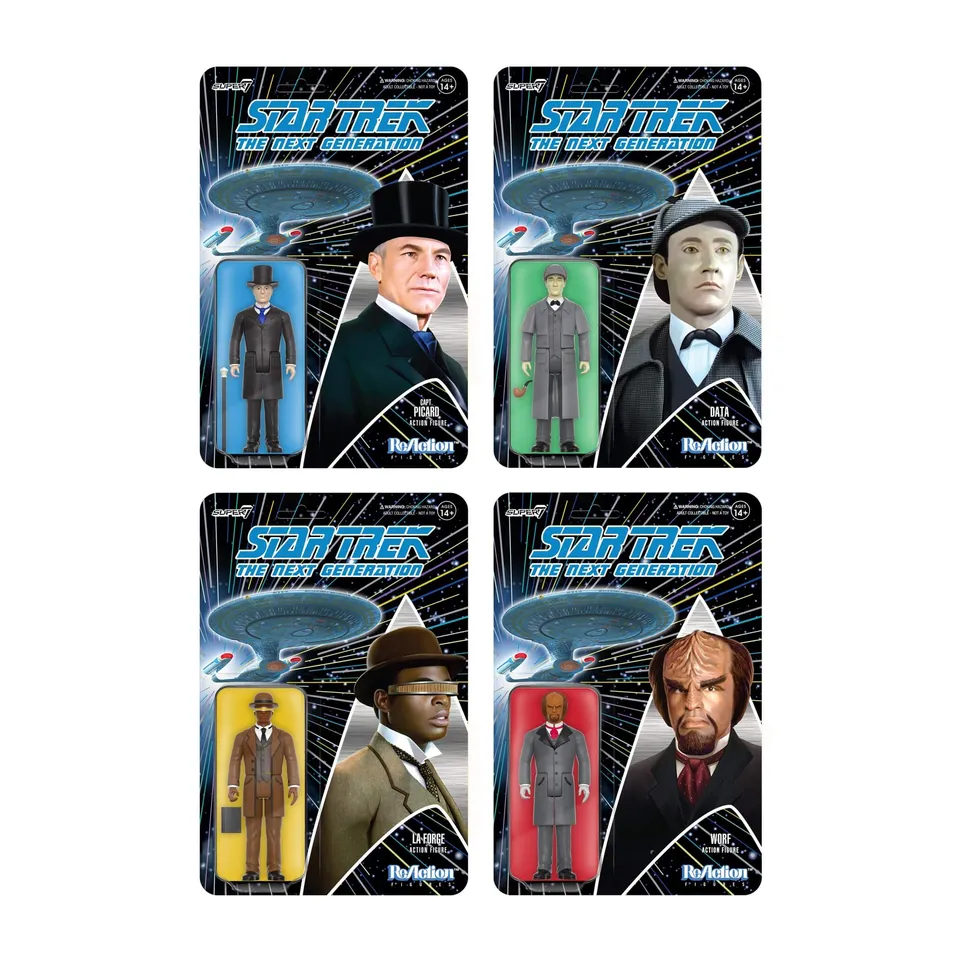 Super7 Star Trek TNG ReAction Wave 3 set 4 figurine holopunte