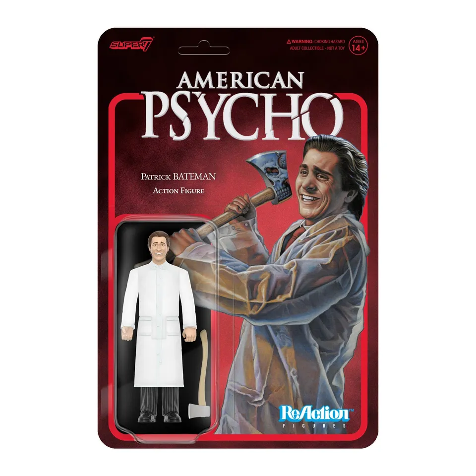 Super7 ReAction Wave 01 Patrick Bateman figurina raincoat