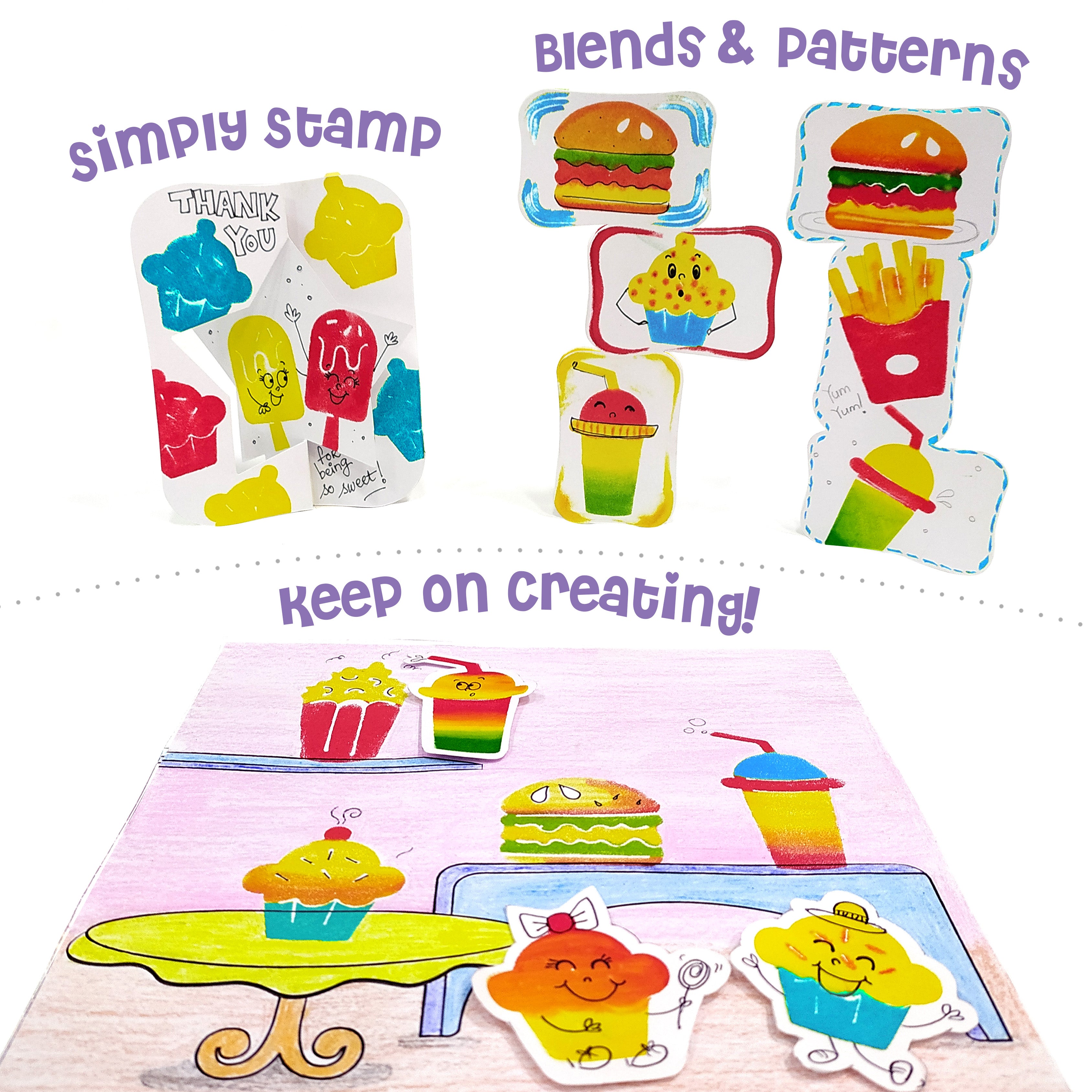Imagimake Stamp Art Food set stampile mancare 3+ ani