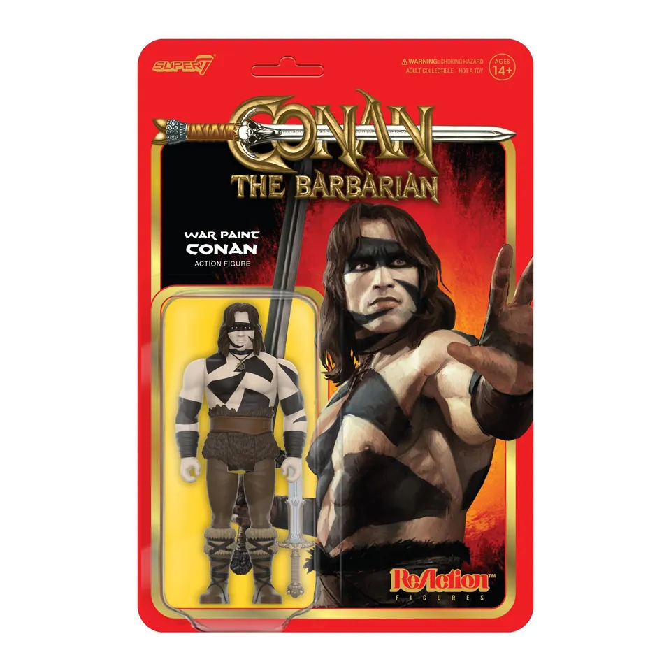 Super7 ReAction Conan War Paint figurina cu sabie