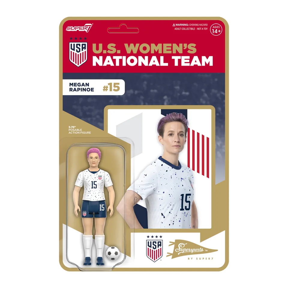 Super7 ReAction Megan Rapinoe figurina 9,5 cm kit 2023