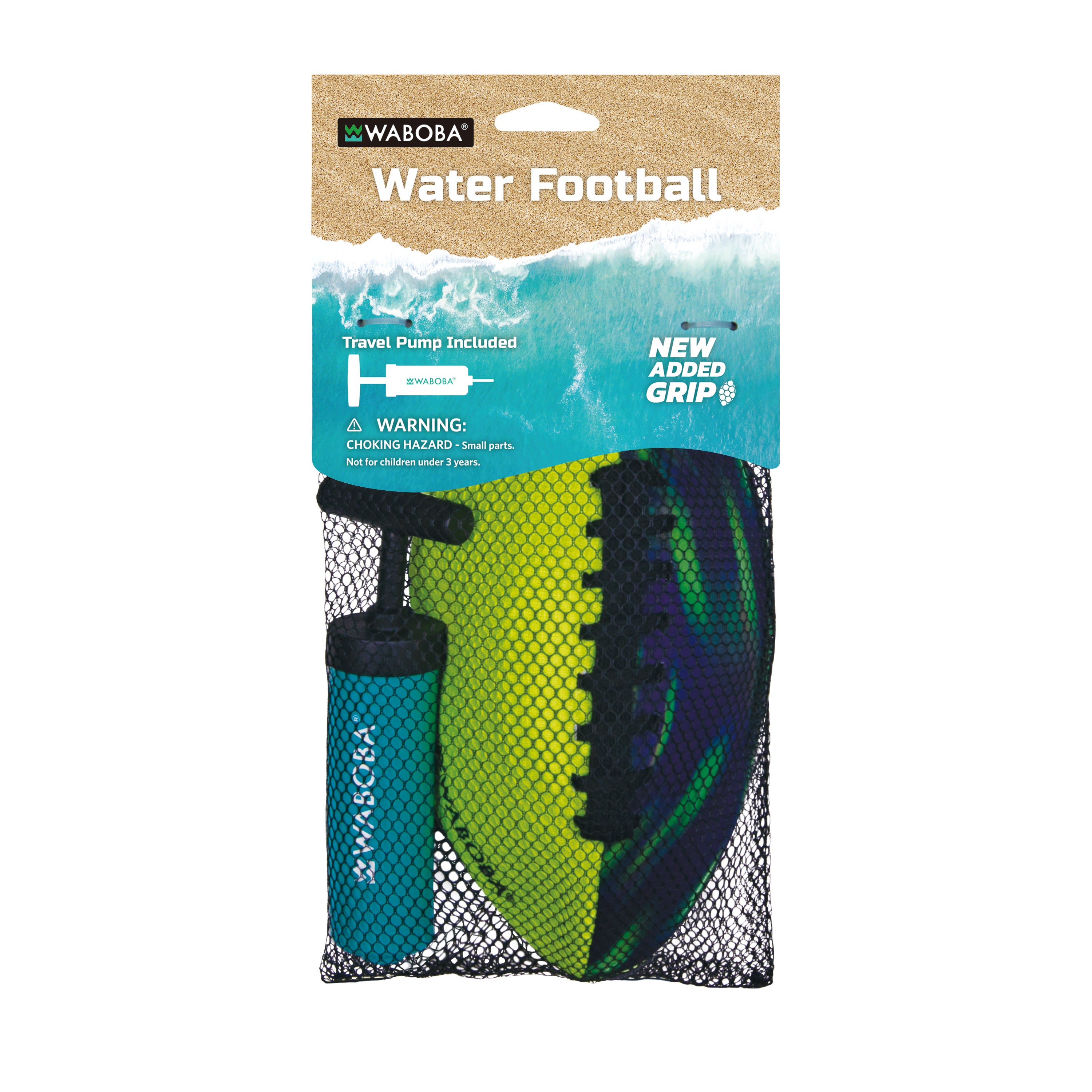 Waboba Beach Football minge plajă portocalie 9 inch cu pompă