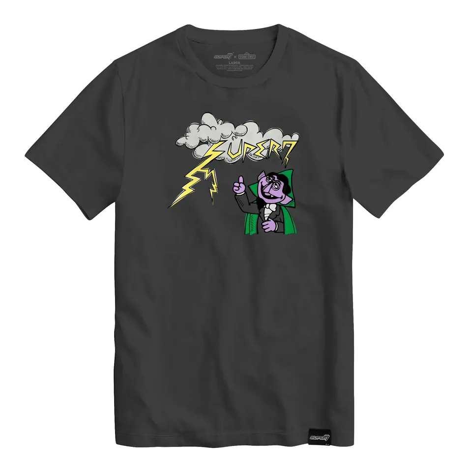 Super7 Sesame Street The Count Storm tricou bumbac gri