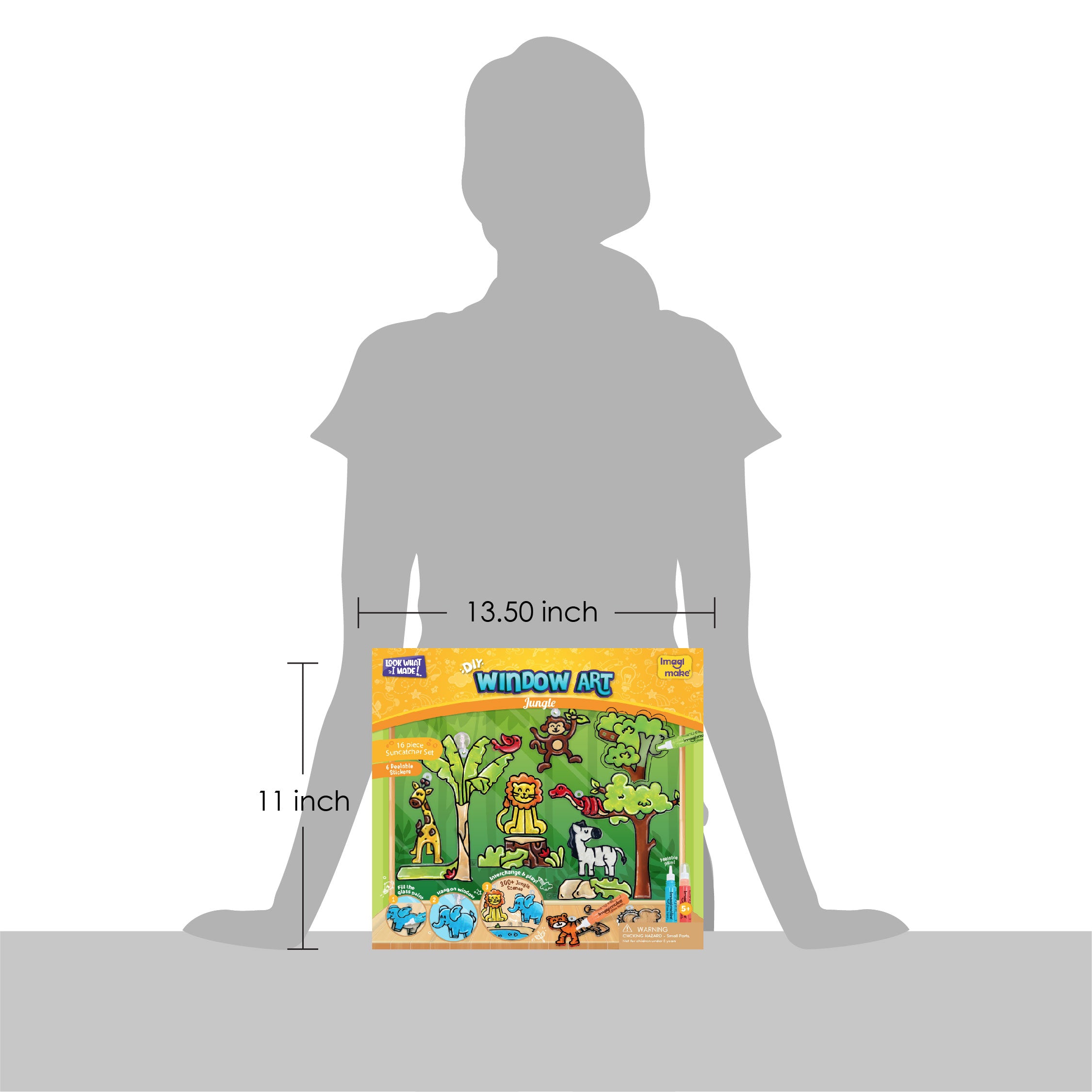 Imagimake Window Art kit pictură sticlă junglă