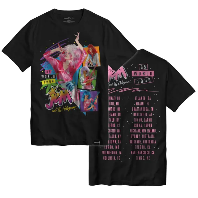 Super7 Jem Holograms World Tour tricou bumbac negru