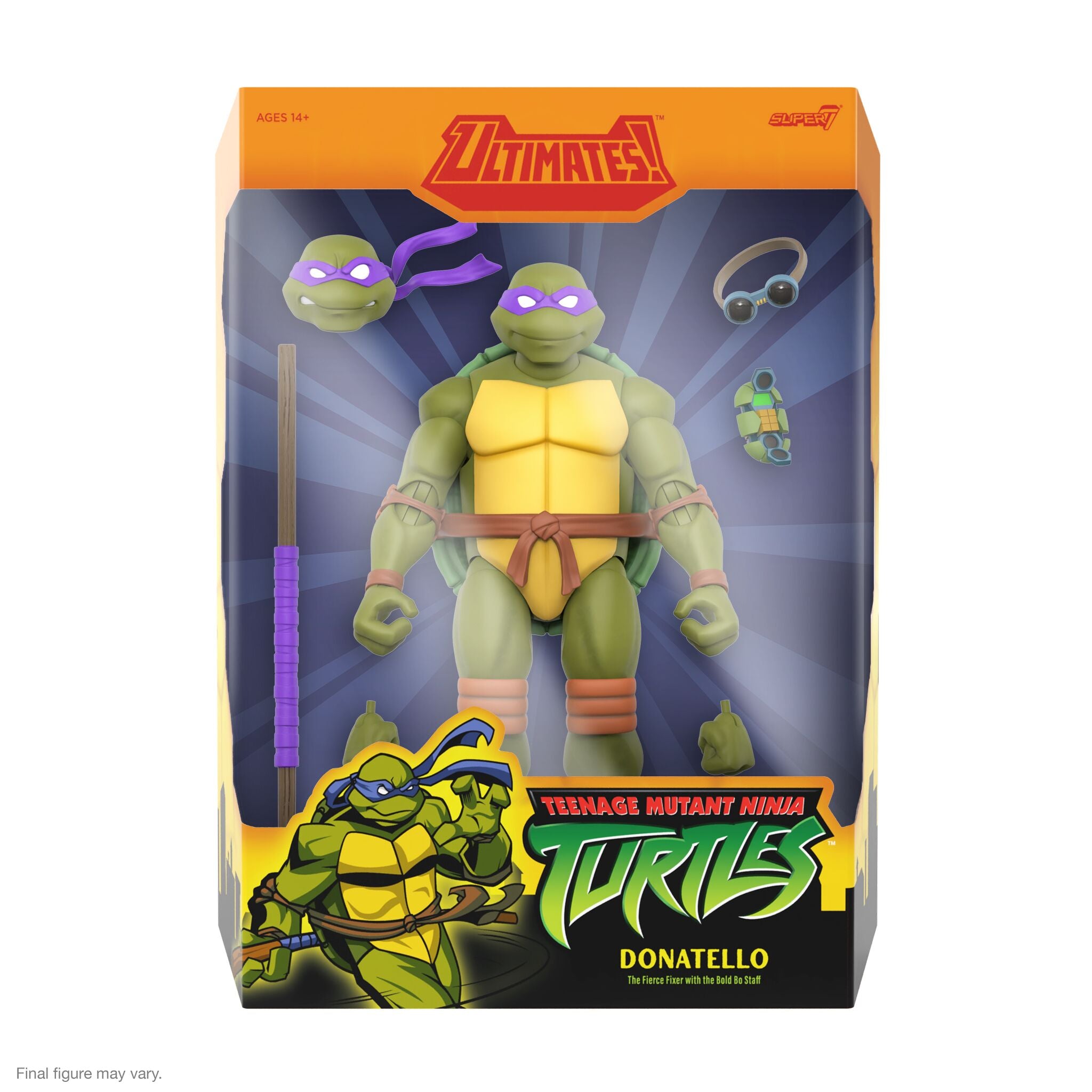 Super7 TMNT ULTIMATES Donatello 2003 figurina 18 cm Wave 12