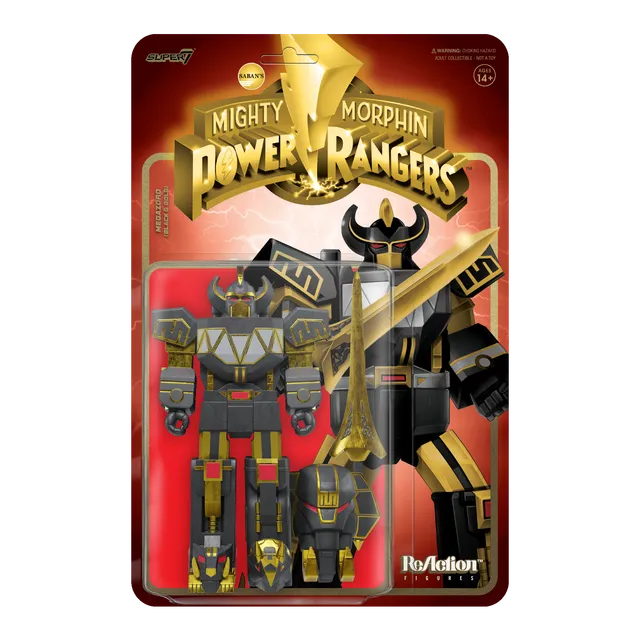 Super7 ReAction Megazord Black Gold figurină negru-auriu