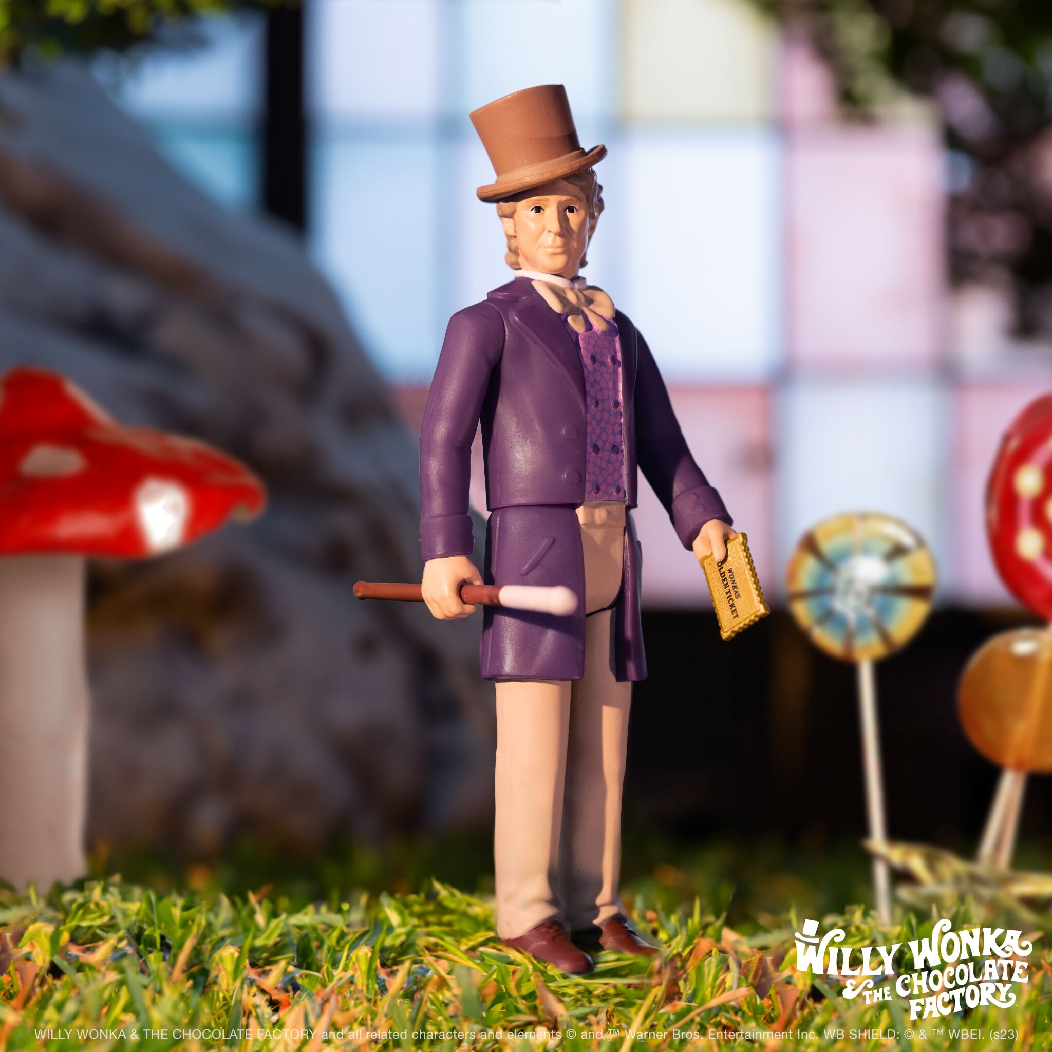 Super7 ReAction Willy Wonka figurina 9,5 cm baston