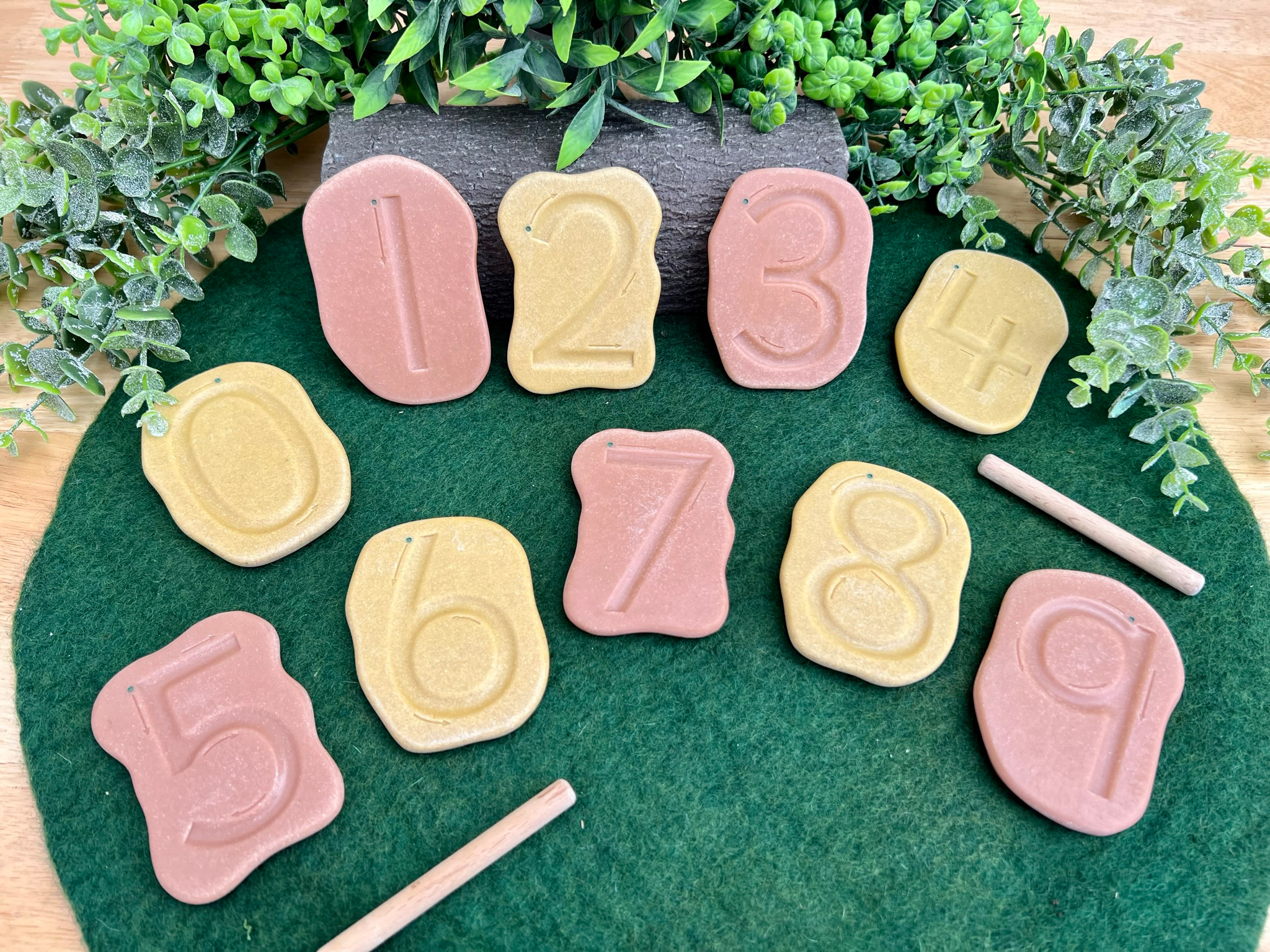Yellow Door Feels-Write Number Stones pietre cifre 0-9 set 10