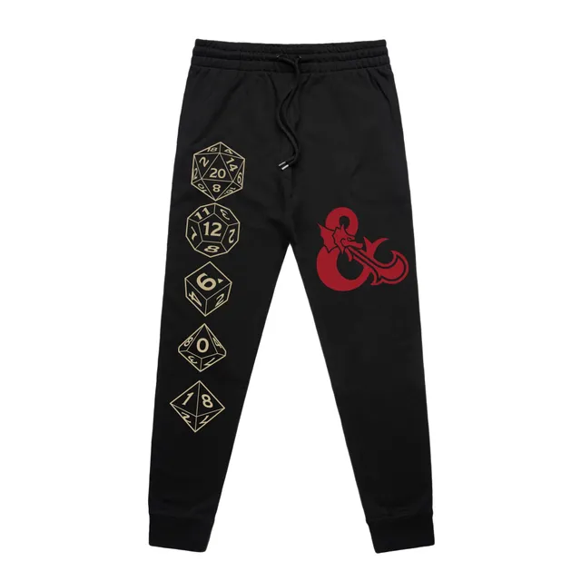 Super7 Dungeons & Dragons pantaloni sport negri bumbac