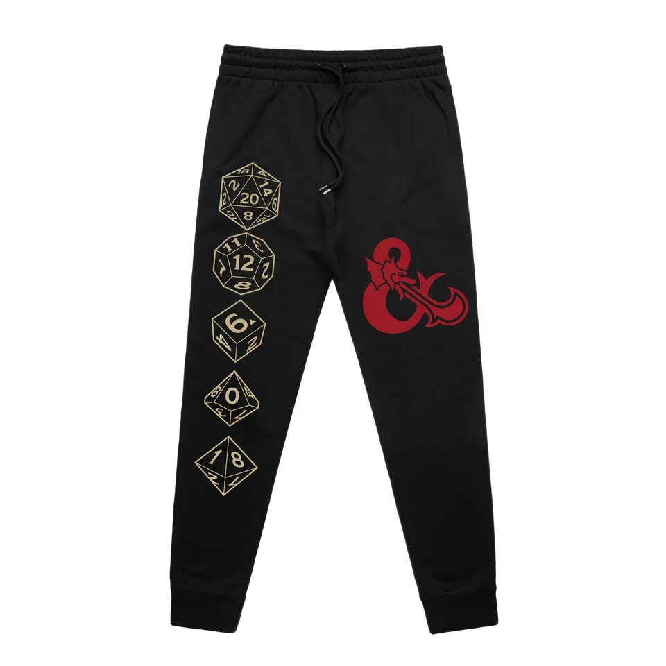 Super7 Dungeons & Dragons pantaloni sport negri bumbac