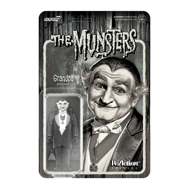 Super7 Munsters Grandpa figurina gri vintage