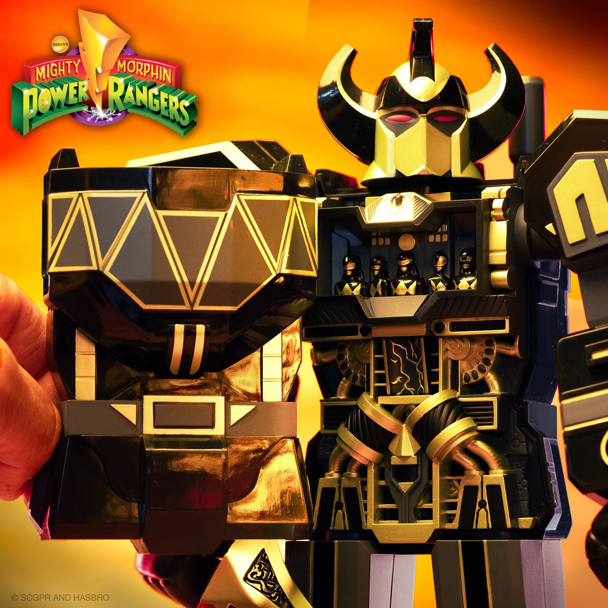 Super7 Power Rangers Super Cyborg Megazord 11 inch negru