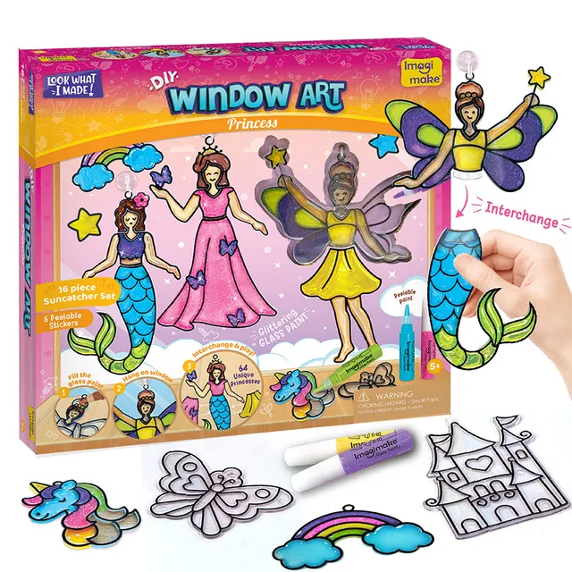 Imagimake Window Art Princess kit pictura sticla printese