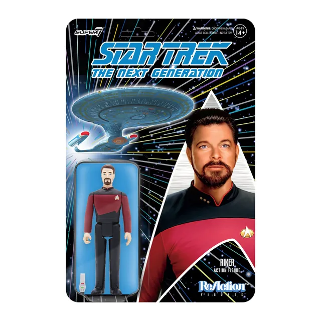 Super7 ReAction Commander Riker figurina 9,5 cm