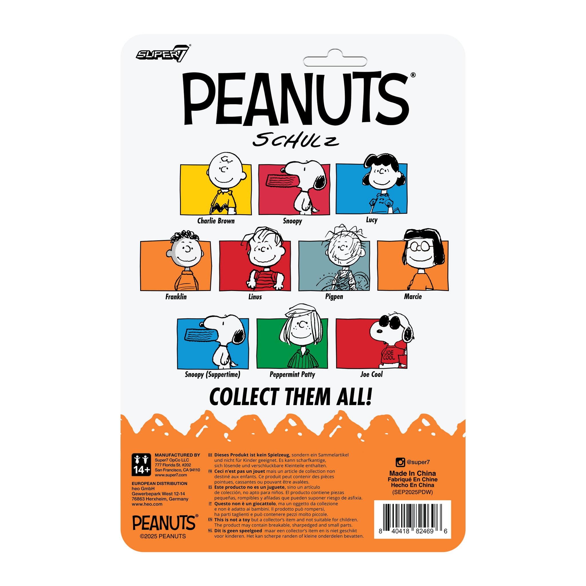 Super7 Peanuts ReAction Wave 09 set 3 figurine suppertime