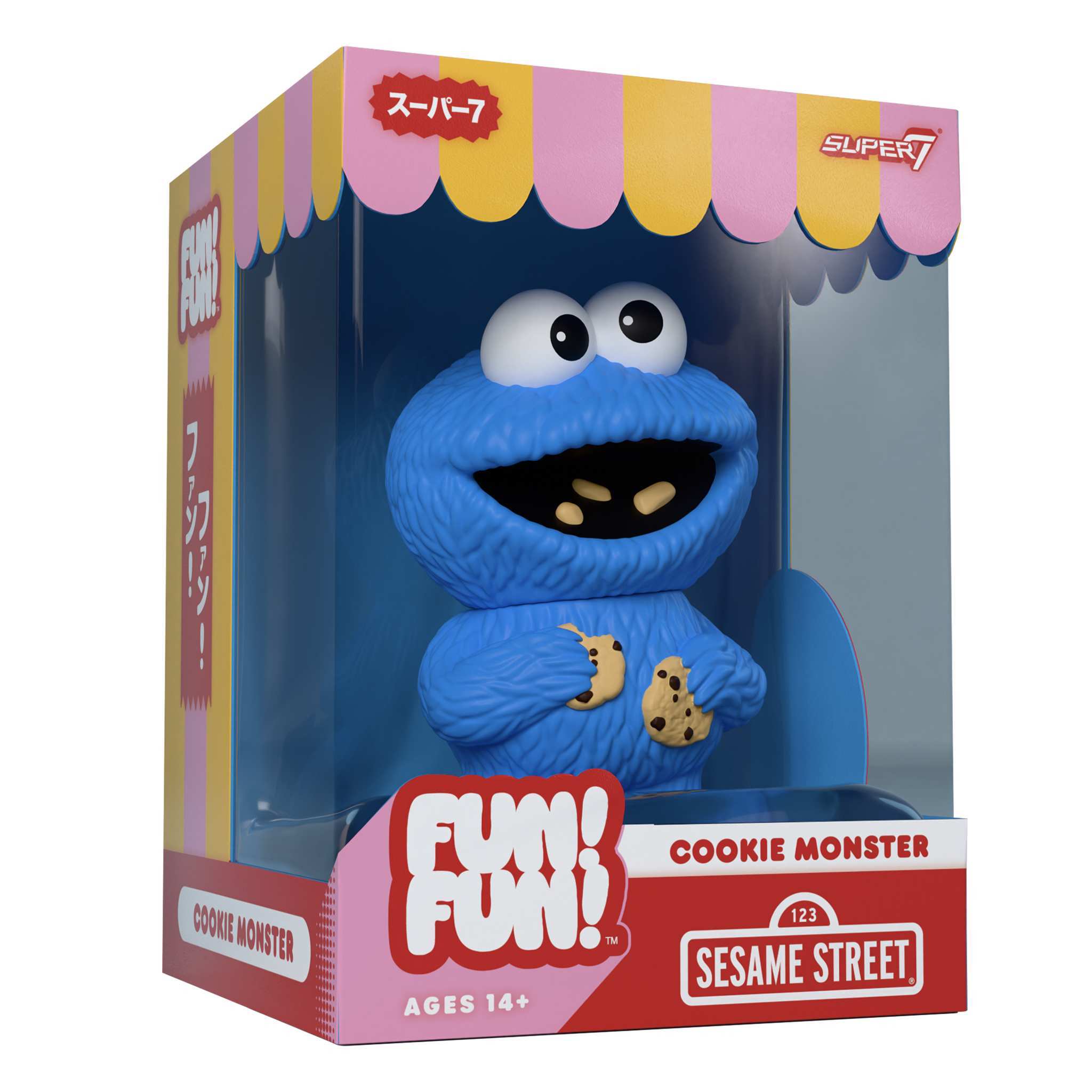 Super7 Sesame Street FUN FUN Cookie Monster figura vinil 13 cm