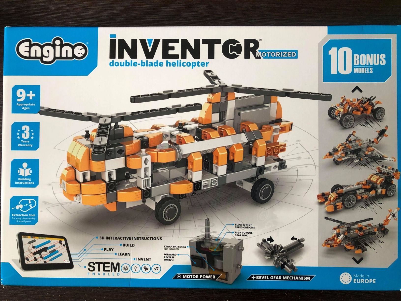 Engino Inventor elicopter set constructie 10 modele motorizat