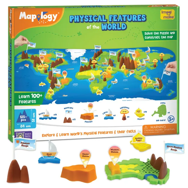 Imagimake Mapology Physical Features puzzle lume relief 3D