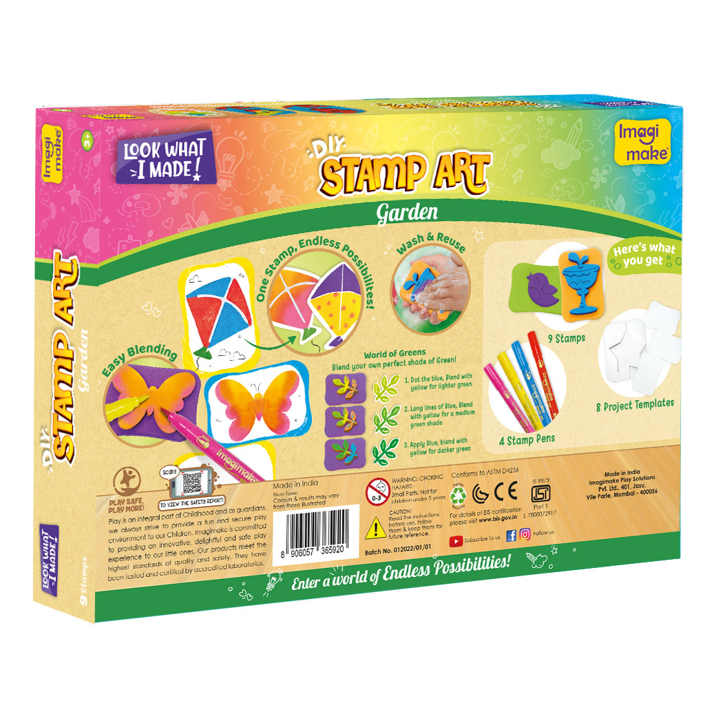 Imagimake Stamp Art Garden set stampile gradina animale