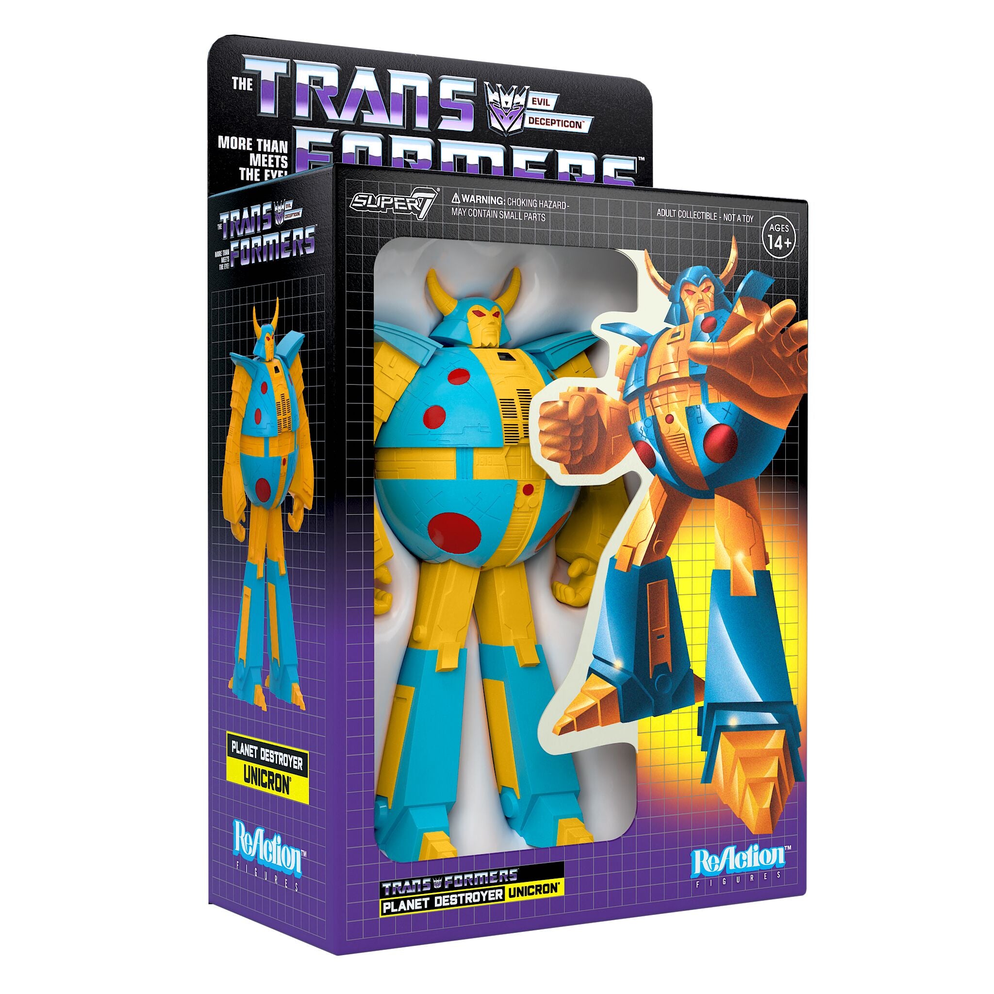 Super7 Transformers Unicron Yellow figurina ReAction