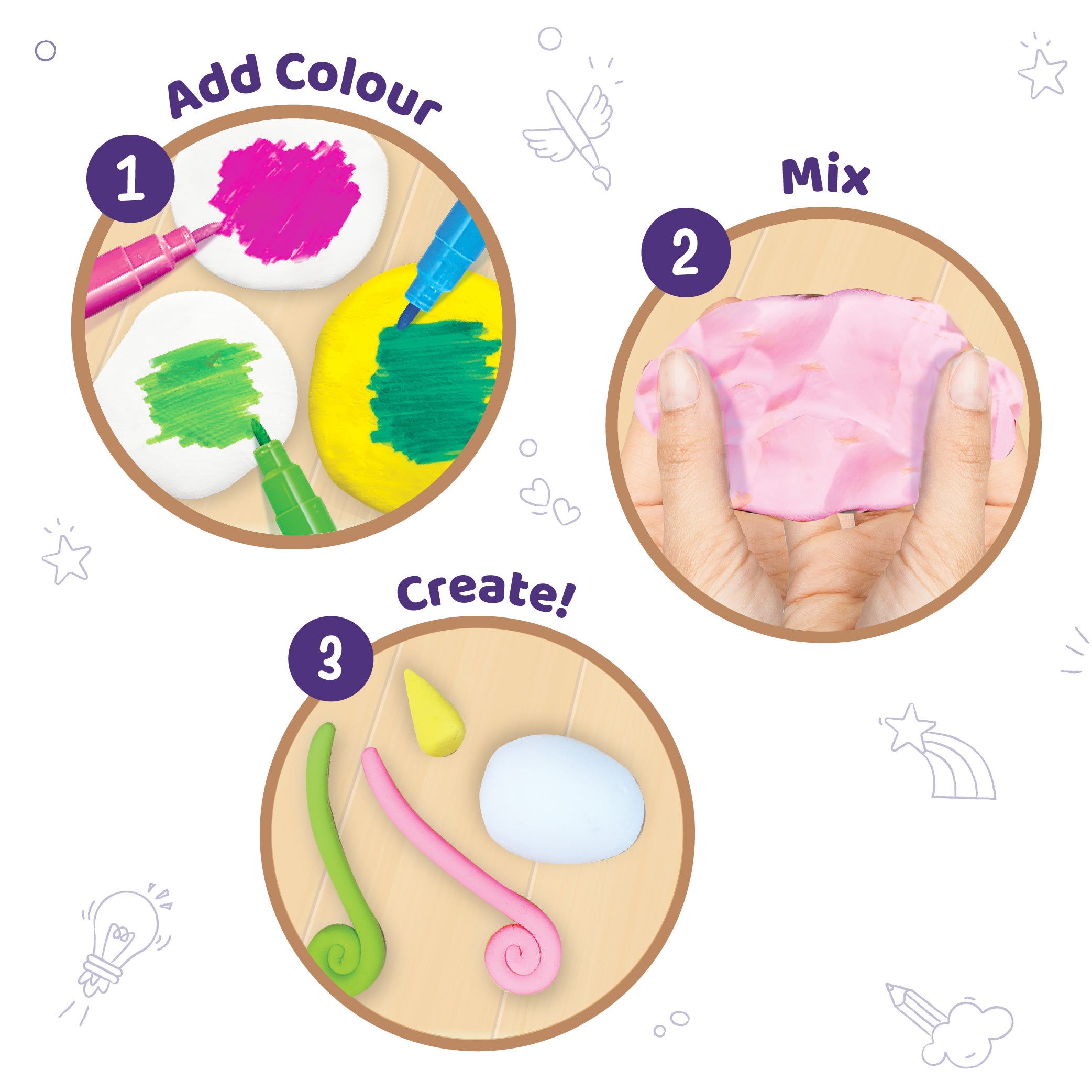 Imagimake Magic Clay Unicorn plastilina 10 creatii