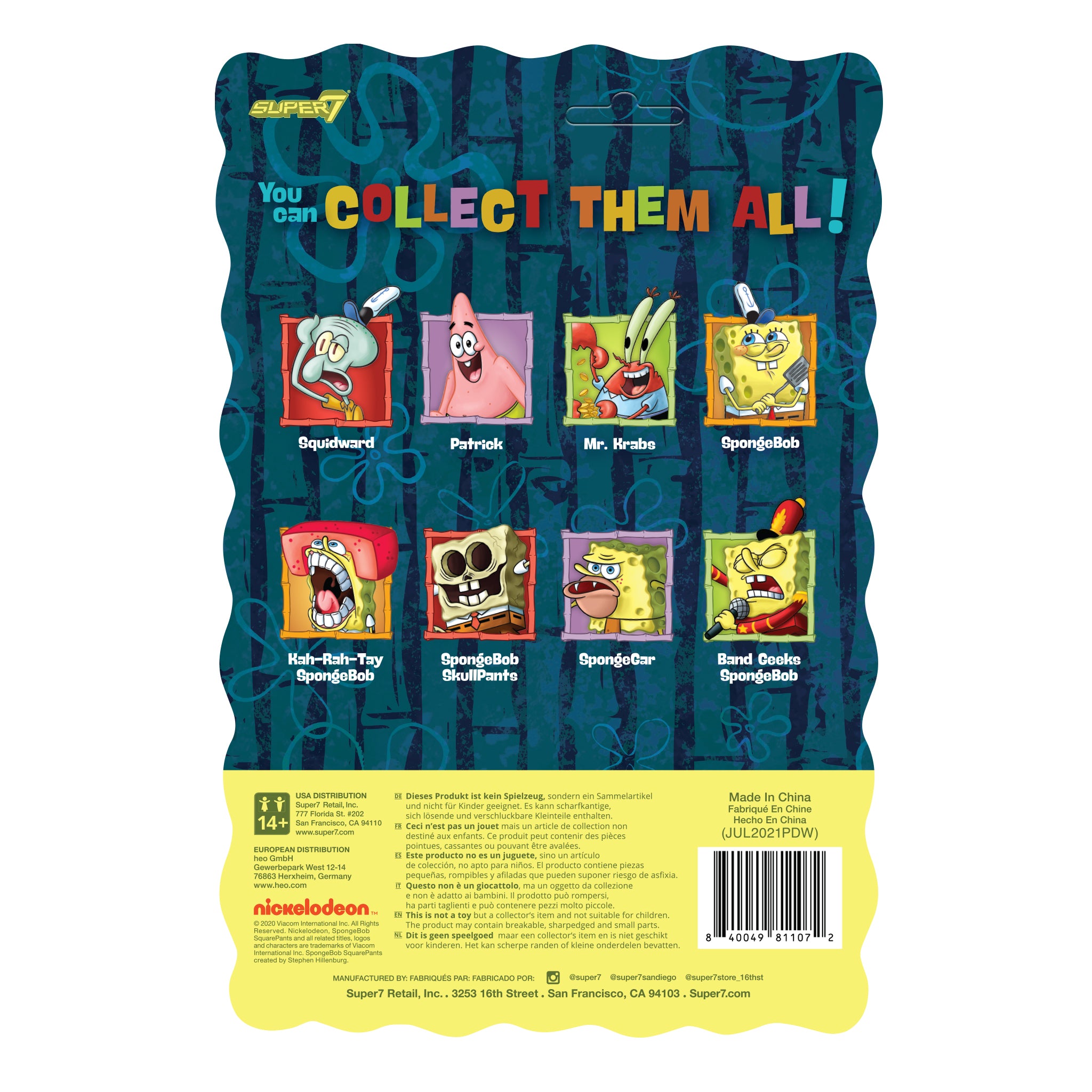 Super7 ReAction SpongeBob SkullPants figurina 9,5 cm