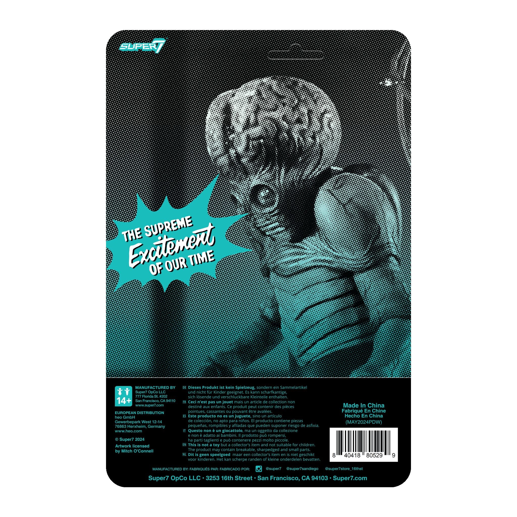 Super7 ReAction Metaluna Mutant figurina poster verde
