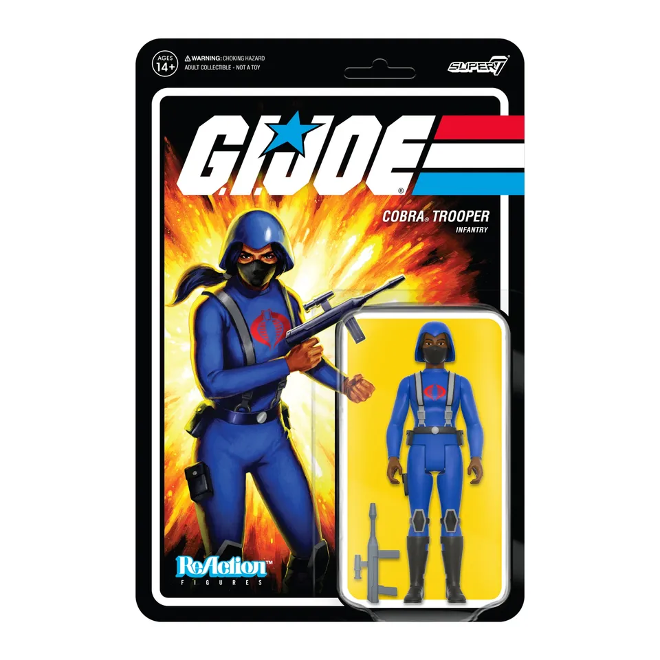 Super7 G.I. Joe Cobra Female Trooper figurină păr lung negru