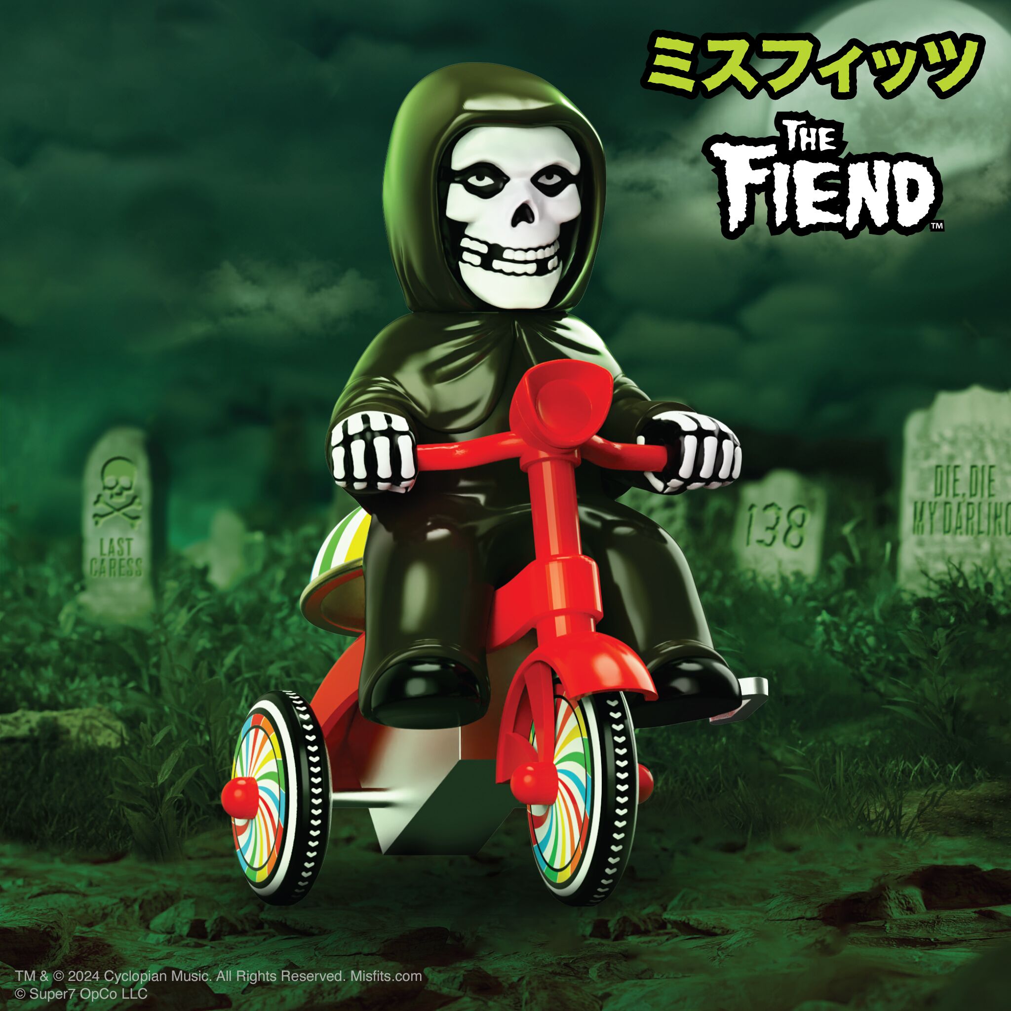 Super7 Super Cycles Fiend tricicleta negru cu trike rosu