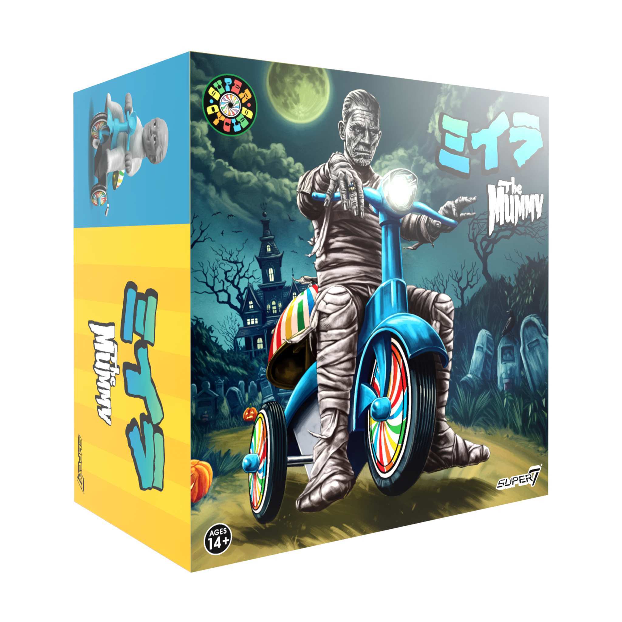 Super7 Universal Monsters Super Cycles tricicleta Mummy albastru